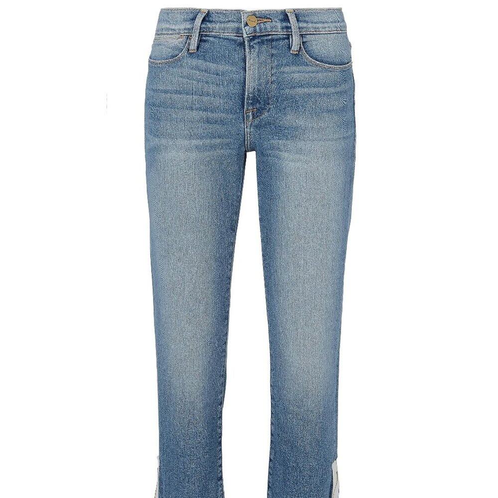 FRAME DENIM Le High Straight Zip Jeans Allowell 26